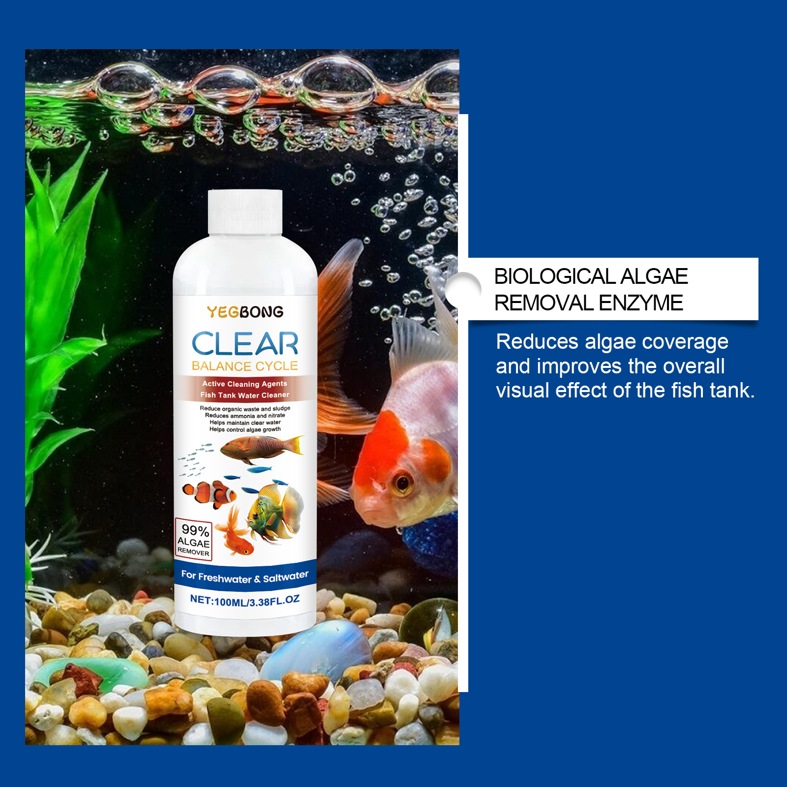 Aquarium Water Clarifier 100ml - огляд і ціна Cleaner Fish Aquarium