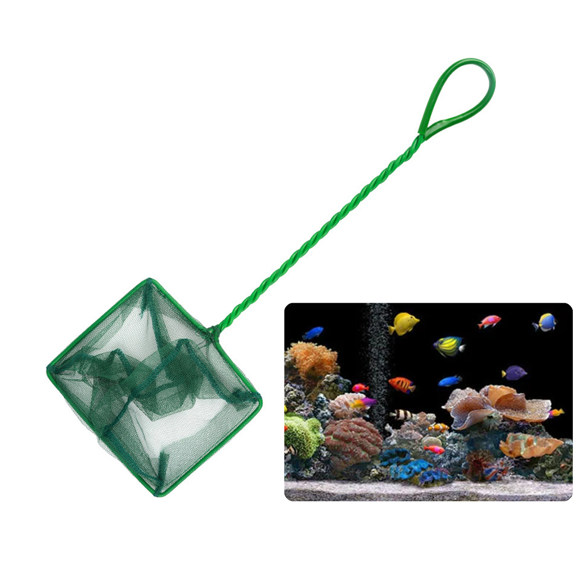 3~10 Inch Portable Nylon Green - огляд і ціна Fish Net Handle